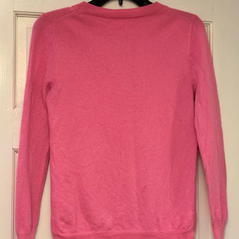 J.‎ Crew Bright Pink Crew Neck Cashmere Sweater